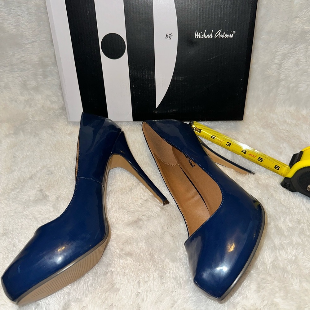 Michael Antonio Navy Blue Platform Heels